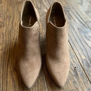 Tan booties